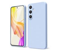 oakxco Coque Silicone pour Samsung Galaxy S25 Plus, Étui Ultra Fine Souple Gel Caoutchouc Anti-Chocs Housse Toucher Soyeux, Slim Esthétique Protection Cover, Bleu Ciel