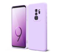 oakxco Coque Silicone pour Samsung Galaxy S9 Plus, Étui Ultra Fine Souple Gel Caoutchouc Anti-Chocs Housse Toucher Soyeux, Slim Esthétique Protection Cover, Violet Clair