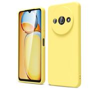 oakxco Coque Silicone pour Xiaomi Redmi A3/ A3X, Étui Ultra Fine Souple Gel Caoutchouc Anti-Chocs Housse Toucher Soyeux, Slim Esthétique Protection Cover, Jaune