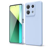 oakxco Coque Silicone pour Xiaomi Redmi Note 13 5G, Étui Ultra Fine Souple Gel Caoutchouc Anti-Chocs Housse Toucher Soyeux, Slim Esthétique Protection Cover, Bleu Ciel