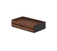Oakywood - Grand Tiroir Modulaire - Organisateur de Bureau en Bois Massif avec Tiroirs - Rangement pour Documents et Accessoires - Idéal pour Le Bureau à Domicile - Noyer Noir - Duel