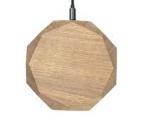 Oakywood Station De Charge QI Géométrique sans Fil, Bois Véritable Et Acier Inoxydable, Charge Rapide 15 W, Formes Géométriques, Fabriquée À La Main dans L'ue, Chêne