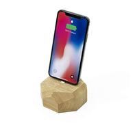 Oakywood Station de Chargement pour iPhone en Bois - Compatible pour iPhone 5, 6, 7, 8, X - Technologie de bande d'une main - Dos réglable - Wood