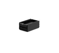 Oakywood Tiroir Modulaire Petit Format - Organisateur de Bureau en Bois Massif avec Tiroirs - Rangement Compact pour Documents et Fournitures - pour Bureau à Domicile - Noir - Duel