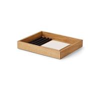 OAKYWOOD - Vide-Poche en Bois Massif - Plateau Organiseur pour Documents, Téléphone et Tablette - Idéal pour Le Bureau, la Maison ou l’École - Chêne - Moyen