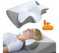 OALYGEI Nuviya Papillon 3.0 Oreiller,Nuviya Oreiller Anti Ronflement Ergonomique Cervical MéMoire De Forme OrthopéDique,Coussin De Sommeil CôTé (Gris)