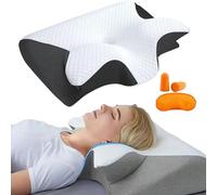 OALYGEI Nuviya Papillon 3.0 Oreiller,Nuviya Oreiller Anti Ronflement Ergonomique Cervical MéMoire De Forme OrthopéDique,Coussin De Sommeil CôTé (Noir)