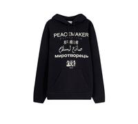 Oamc peacemaker sweat à capuche homme noir en coton - XL