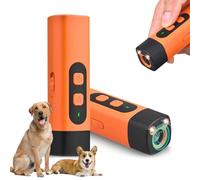 Oamger Anti Aboiement Chien, Anti Aboiement Chien Ultrason Puissant, Portée De 8 m, Dispositif Anti-Aboiements à Ultrasons Rechargeable Portable avec Lampe Torche LED (2 Articles)