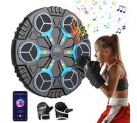 Oamger Machine de Boxe Musicale, Boxe Mural Musique avec Smart LED et Bluetooth, 3 Vitesses et Modes, Comptage, LED, Cible Boxe Mural Musique pour Entraînement à Domicile (C)