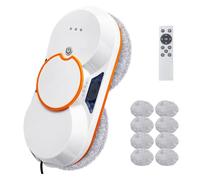 Oamger Robot Nettoyeur de vitres avec Jet d'eau Automatique, 5600PA Robot Laveur de Vitre Automatique, Navigation Intelligente,Télécommandé, pour Surfaces Lisses,avec 10 Chiffons (D 5600Pa)