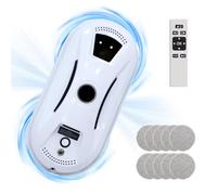 Oamger Robot Nettoyeur de vitres avec Jet d'eau Automatique, 5600PA Robot Laveur de Vitre Automatique, Navigation Intelligente,Télécommandé, pour Surfaces Lisses,avec 10 Chiffons (C 2800Pa)