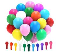 Oamwrae 110 Pièces Ballons Anniversaire Multicolores, 12 Pouces Ballons de Baudruche, Ballon Helium pour Decoration Anniversaire, Remise de Diplôme, Baby Shower, Mariage