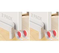 Oamwrae 2 Pièces Boudin de Porte, Bas de Porte Anti Courant d'air, Calfeutrer Bas de Porte Autocollant pour Isolation, Bloquer la Poussière (100 x 5 cm, Blanc) (Lot de 2)