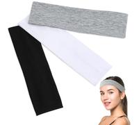 Oamwrae Elastique Bandeau Cheveux Femme, 3 Pièces Bandeaux Sport Homme Headband Antidérapant Serre Tête Bandana Course Accessoire Cheveux pour Yoga Cyclisme Randonnée Tennis