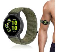 Oanux Bracelet de cheville/bras de sport de 20 mm compatible avec Garmin Vivoactive 6/Vivoactive 5/3/3 Music, bracelet de montre biceps en nylon souple à libération rapide pour Venu Sq 2 et Forerunner