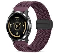 Oanux Bracelet de sport magnétique tressé compatible avec Garmin Venu 3s/Venu 4 41 mm/Vivoactive 4s/Venu 2s/Vivomove 3s/Forerunner 255S/Forerunner 265S, Bracelet de sport extensible en nylon élastique