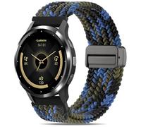 Oanux Bracelet de sport magnétique tressé compatible avec Garmin Venu 3s/Venu 4 41 mm/Vivoactive 4s/Venu 2s/Vivomove 3s/Forerunner 255S/Forerunner 265S, Bracelet de sport extensible en nylon élastique