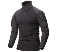 Oanviso Camouflage Hauts Vestes pour Homme Chaud sans Capuche pour des Sports Sweaters Softshell Veste Tactique Airsoft Militaire Automne Le Travail et Le Loisir A Noir S