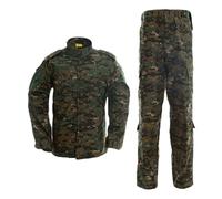 Oanviso Ensembles de Survêtement Homme Veste Impermeable Chaud Manteau Softshell Blouson et Cargo Pantalon de Sport Militaire Pantalon Uniforme pour Randonnée Voyage B Noir Vert L