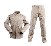 Oanviso Ensembles de Survêtement Homme Veste Impermeable Chaud Manteau Softshell Blouson et Cargo Pantalon de Sport Militaire Pantalon Uniforme pour Randonnée Camping A Kaki S