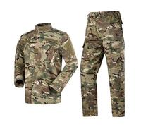 Oanviso Ensembles de Survêtement Homme Veste Impermeable Chaud Manteau Softshell Blouson et Cargo Pantalon de Sport Militaire Pantalon Uniforme pour Randonnée Voyage B Vert Clair 3XL