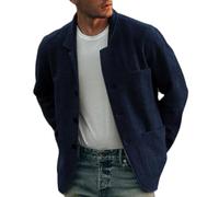 Oanviso Gilet Homme avec Boutons Veste Hiver Chaud Pull Cardigan Manche Longue Chandail Chic Et Elegant Casual Blouson Sweat A Bleu Marine S