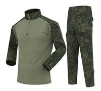 Oanviso Homme Tactique de Camouflage Costume Vêtements Sport Ensemble Uniforme Militaire Hommes Vêtements Airsoft Zippé Combat Shirt Et Cargo Pantalons Oversized A1 Armée Verte 3XL