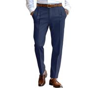Oanviso Hommes Chino Pantalon Slim Fit Élastique Mode Pantalons Casual Stretch Pant Doux Business Droits Pants de Costume Coupe Ajustée B Marine M
