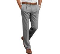 Oanviso Hommes Chino Pantalon Slim Fit Élastique Mode Pantalons Casual Stretch Pant Doux Business Droits Pants de Costume Coupe Ajustée A Gris XL