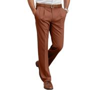 Oanviso Hommes Chino Pantalon Slim Fit Élastique Mode Pantalons Casual Stretch Pant Doux Business Droits Pants de Costume Coupe Ajustée A Marron XL