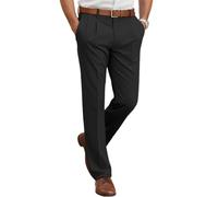Oanviso Hommes Chino Pantalon Slim Fit Élastique Mode Pantalons Casual Stretch Pant Doux Business Droits Pants de Costume Coupe Ajustée A Noir XL