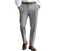 Oanviso Hommes Chino Pantalon Slim Fit Élastique Mode Pantalons Casual Stretch Pant Doux Business Droits Pants de Costume Coupe Ajustée B Gris XXL