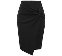 Oanviso Jupe Crayon Femme Jupes Moulante Business Taille Haute Sexy et Elégant Vintage Bodycon Droite Jupe A-Noir XXL