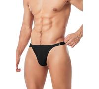 Oanviso Maillot de Bain Homme Slip Piscine Sexy Mini Slips de Bain Taille Basse Short de Natation Swim Bas Bikini String Briefs Plage Surf