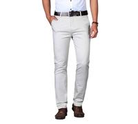 Oanviso Pantalon de Travail Hommes Chino Pantalon de Costume Élégant Pantalon Mince Printemps Business Pantalon Droits Élastique Couleur Unie Pantalons Oversized C Hellgrau XXL