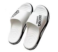 Oanviso Pantoufles de Bain Hommes Douche Doux Sole Maison Chaussures Vintage Épaisse Slippers Grande Taille Casual Flip Flops Chaussons de Plage A Blanc 42/43 EU