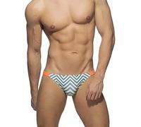 Oanviso Slip de Bain Homme Sexy String Boxer Shorts Swim Briefs Slips Bikini Plage et Piscine Séchage Rapide Imprimé Maillot de Bain avec Rembourrage Amovible et Bonnet Push-Up M Blanc XS