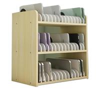 OAOAO Armoire de Rangement for téléphone Portable, Meuble de Rangement en Bois avec Plusieurs Compartiments, Organiseur de Bureau for Bureau, école, Usine, 1 pièce(White Maple Color,31x32cm)