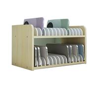 OAOAO Armoire de Rangement for téléphone Portable, Meuble de Rangement en Bois avec Plusieurs Compartiments, Organiseur de Bureau for Bureau, école, Usine, 1 pièce(White Maple Color,31x19cm)