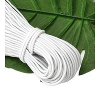 OAOAO Bande élastique Ronde Noire et Blanche, Cordon Extensible de 1 à 15 mm for Couture, Accessoires de Couture, 1 pièce(White 8mm,1M)