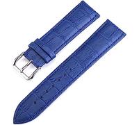 OAOAO Bracelet de montre en cuir véritable, bracelet de rechange vintage de 12 à 24 mm, 1 pièce(Blue,22mm)