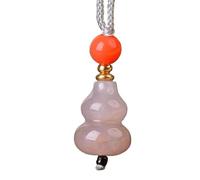 OAOAO Collier pendentif Wu Lou en jade néphrite Hetian, pierre précieuse naturelle, amulette Feng Shui for femme, cadeau porte-bonheur, 15 x 13 mm, 1 pièce
