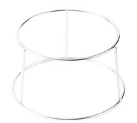 OAOAO Plateau de service à deux niveaux en acier inoxydable, plateau rond à gâteaux aux fruits de mer for le thé de l'après-midi, présentoir de collations à cupcakes, 1 pièce(Single frame)