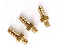 OAOAO Raccord cannelé en Laiton, 5 pièces, Filetage mâle métrique, M4, M5, M6, M8, for tuyaux de diamètre extérieur 3 mm, 4 mm, 5 mm, 6 mm, 8 mm, 10 mm, raccord coupleur.(M5x0.8 to 5mm)