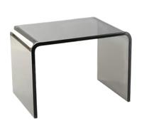 OAOAO Table d'appoint en Acrylique en Forme de U, Table Basse Moderne for Petits espaces, 12x8/13x9/17x11, 1 pièce(Smoky Gray,32x23x23.5cm(13x9x9))