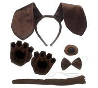 OAOSDH 1 Bandeau, 1 Queue, 1 Nez, 1 Nœud Papillon Et 1 Paire De S À Pointes De Doigts, Accessoires De Vêtements pour Chiens, Accessoires De Rôle, Accessoires De Vêtements Créatifs.