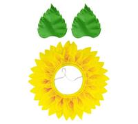 OAOSDH 1 Couvre-Chef, 1 Paire De S De Feuilles Vertes, Accessoires De Performance Florale Intéressants, Casque De Personnalité Créatif, Accessoires De Scène De Performance.