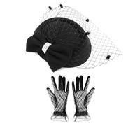 OAOSDH 1 Morceau D'Accessoires De Cheveux Rétro Et 1 Paire De S En Dentelle, Accessoires De Cheveux Élés Et Simples, Accessoires De Vêtements, Adaptés Aux Fêtes De Thé, Mariages, Fêtes Dansantes.