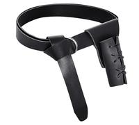 OAOSDH 1 Morceau De Ceinture Noire, Accessoires De Vêtements Knight, Ceinture en Cuir PU, Ceinture Rétro, Accessoires De Vêtements De Cosplay.